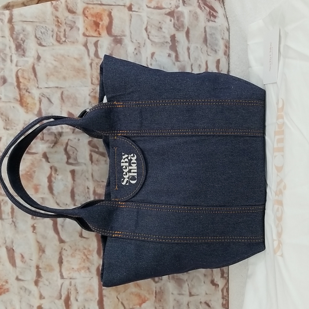 New See by Chloé Laetizia Denim Tote